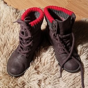 Mad Love Faux Suede Boots Size 6.5